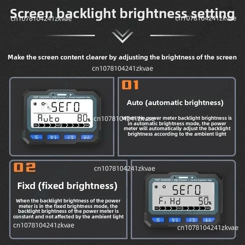 TX21 Motorhome Bluetooth Coulomb Meter Electric Vehicle Tricycle Power Display Meter Battery Capacity Detector