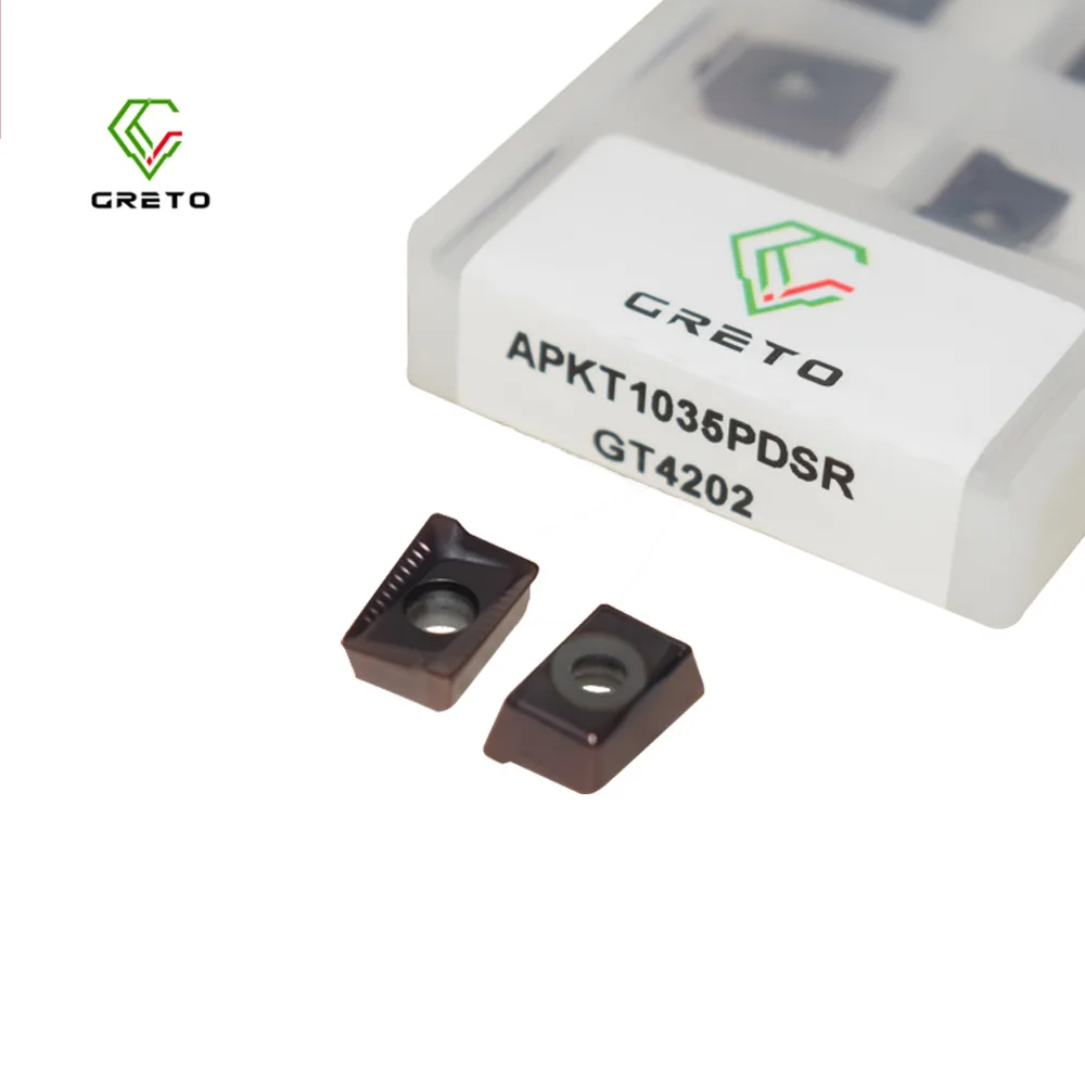 إدراج طحن الكربيد الجريتو للصلب والفولاذ المقاوم للصدأ ، لون أسود ، APKT1035 PDSR ، APKT1035PDSR ، APKT ، PDSR GT4202