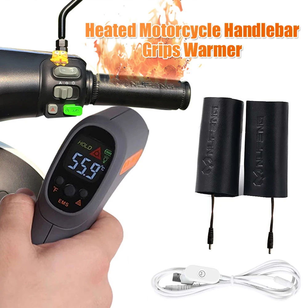 

Electric Heated Grip Cover USB Anti Vibration Motorcycle Hand Heated Grips 3 Gear Scooter Moped Bar Hand Warmer Fast Heating Kit