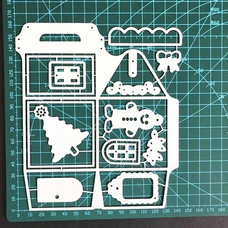 DIY Christmas Gift Box Die Metal Cutting Dies Frame Craft Embossing Stencil for Handmade Paper Card Making Scrapbooking