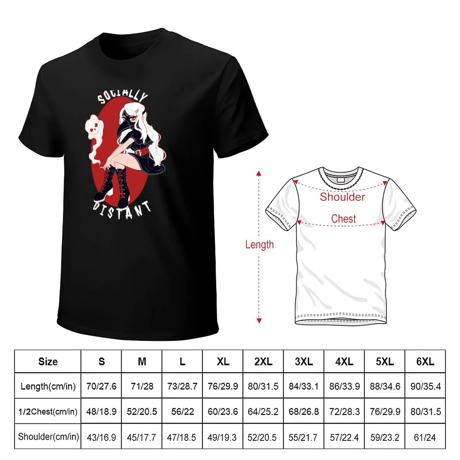 Socially Distant T-Shirt Short sleeve tee quick-drying hippie clothes mens big and tall t shirts