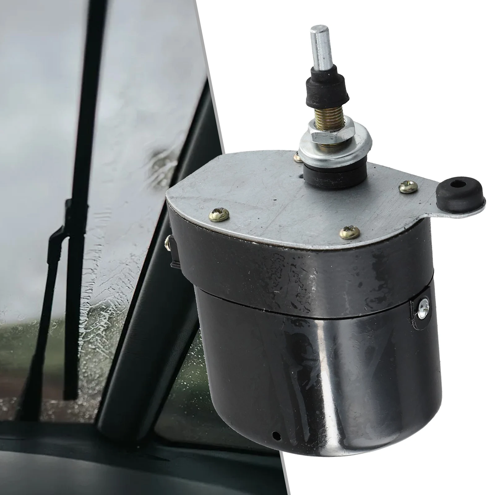 12V Windscreen Wiper Motor with Blade Designed for Fishing Boats Caravans Tractors and UTV Vehicle Windshield Use