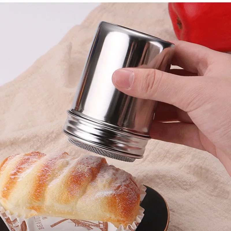 Stainless Steel Spice Jar Rotating Cover Barbecue Salt Sugar Bottle Shaker Pepper Seasoning Can Home Kitchen Cooking Gadgets