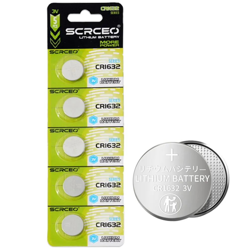 2-100PCS CR1632 3V 120mAh Lithium Button Battery, Also DL1632/BR1632, for Watch, Car Key, Toys