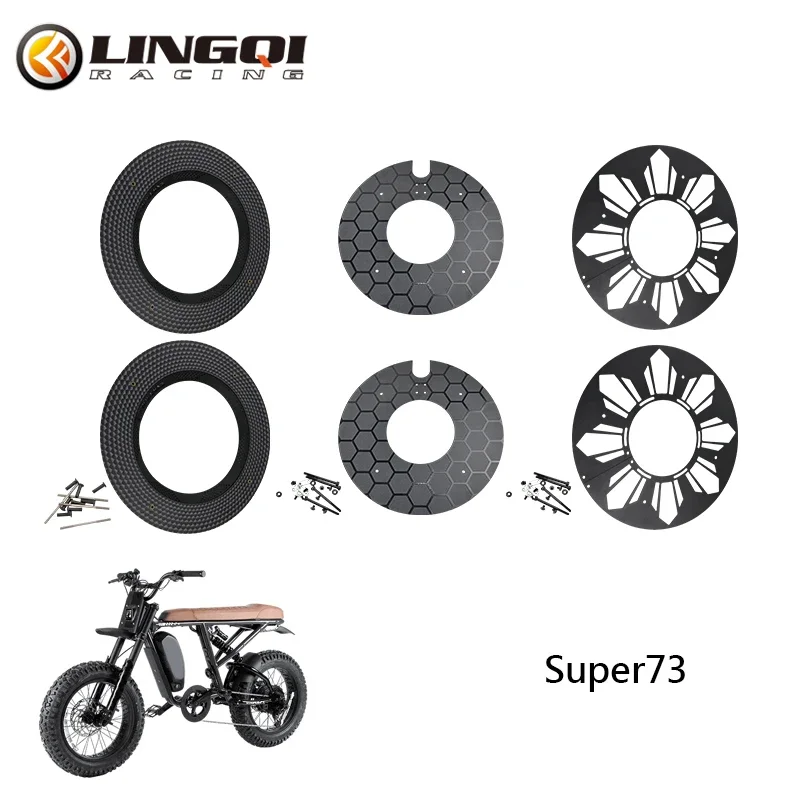 LINGQI RACING Motorcycle Enclosed Wheel Hub Cover Motorcycle Protection Sealing Plate For Super73 Super 73 S1 S2 RX ZX Dirt Bike