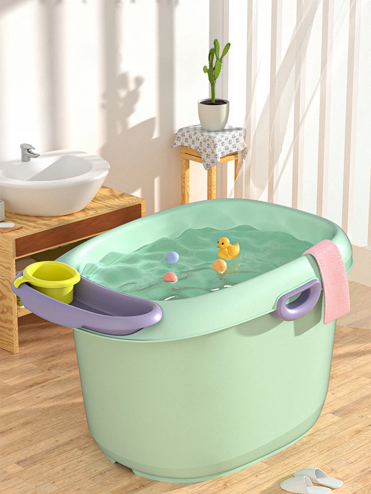 Children's bath tub, bath tub, baby tub, children's  bucket insulation, newborn baby tub large size can be sitting