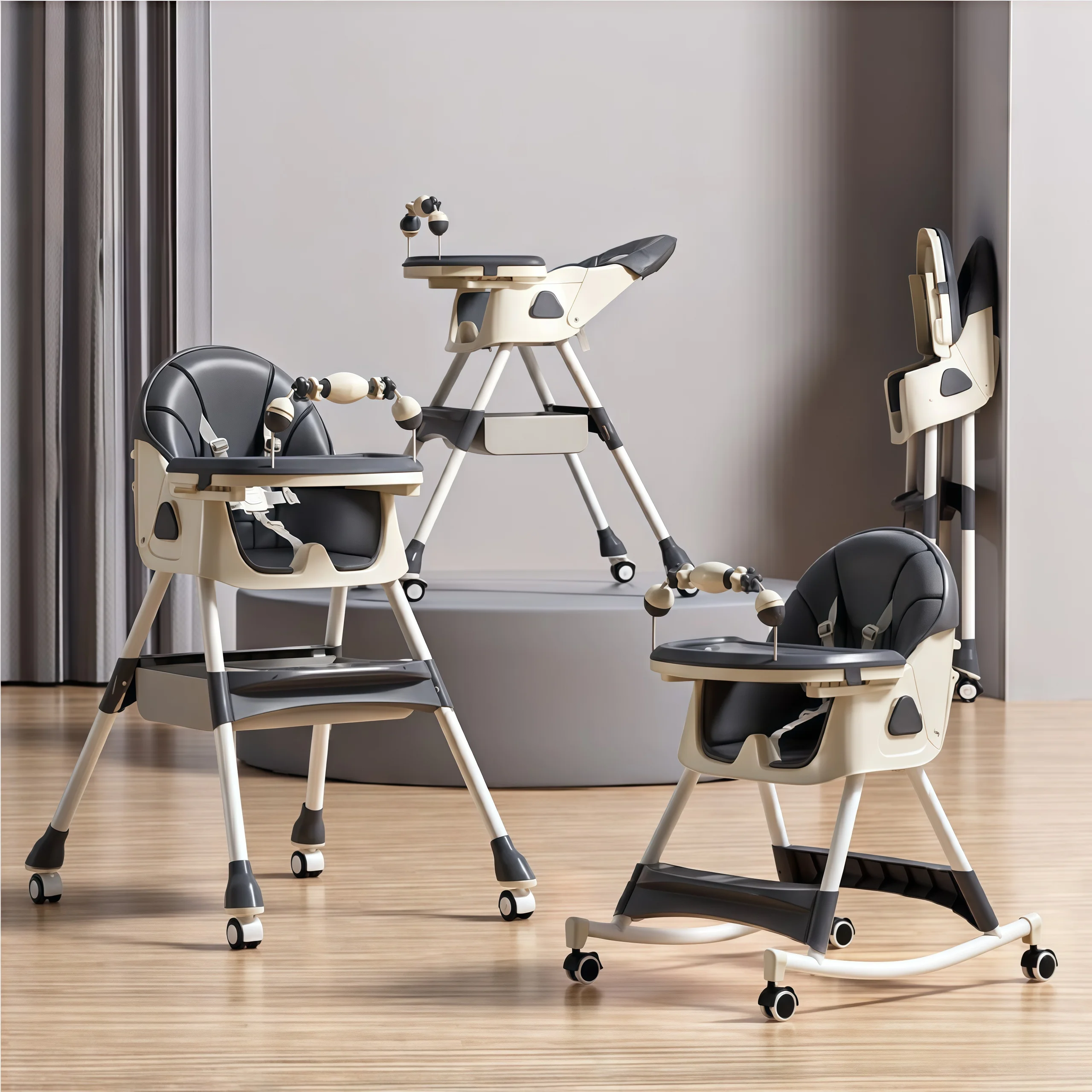

Baby Feeding Chair Baby High Chair for Eating Baby Seats Baby Accessories Infant Kid Portable Children Foldable Adjustable Mom
