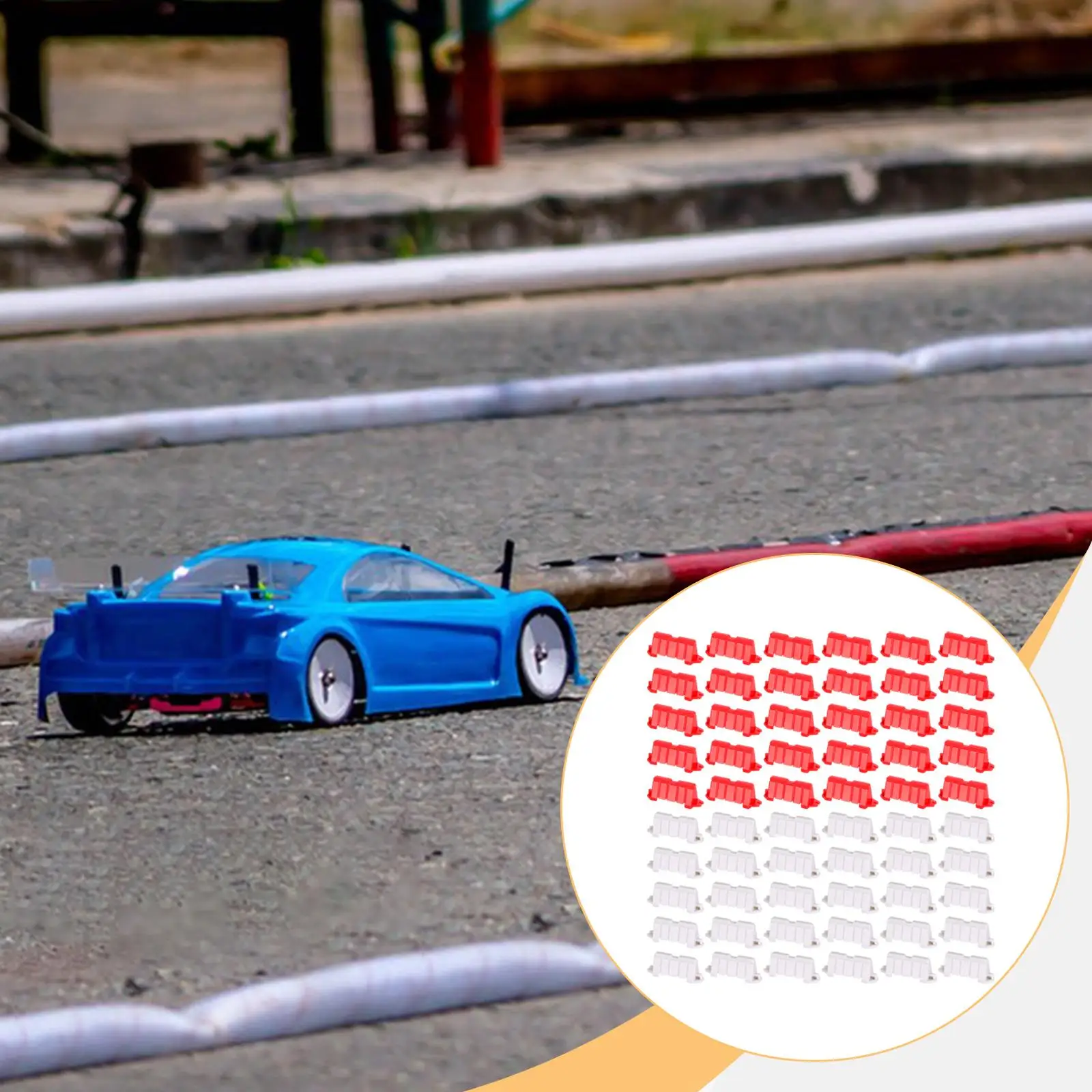 Modular Drift Circuit Track Kit for RC Stunt Cars with Non Slip Base and Expandable Sections for Racing