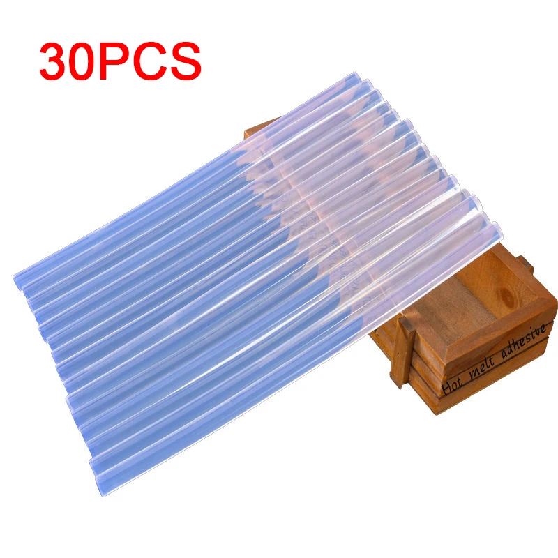 Transparente Quente-melt Gun Cola Varas para Pistola de Calor Pistola Esparadrapo Faça Você Mesmo Ferramentas Reparação Liga Acessórios 30 Peças mm 11 mm