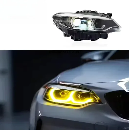 

Фара SJC Yellow White DRL для BMW 2 серии M2 F87 F22 CSL 2014-2017, желтые дневные ходовые огни, двухцветные