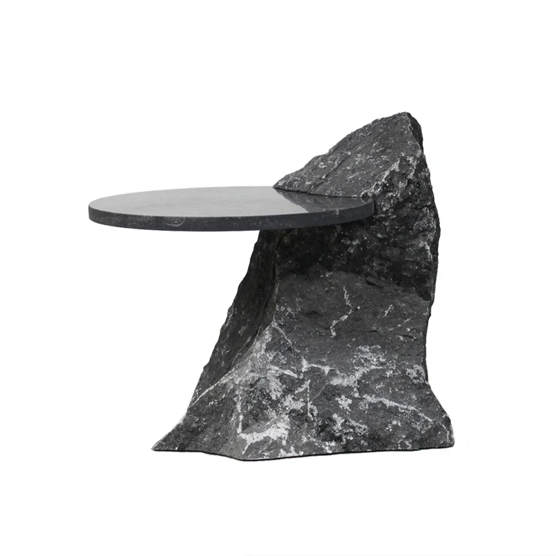 

Creative villa B & B living room wabi-sabi rock, geometric round side table coffee table