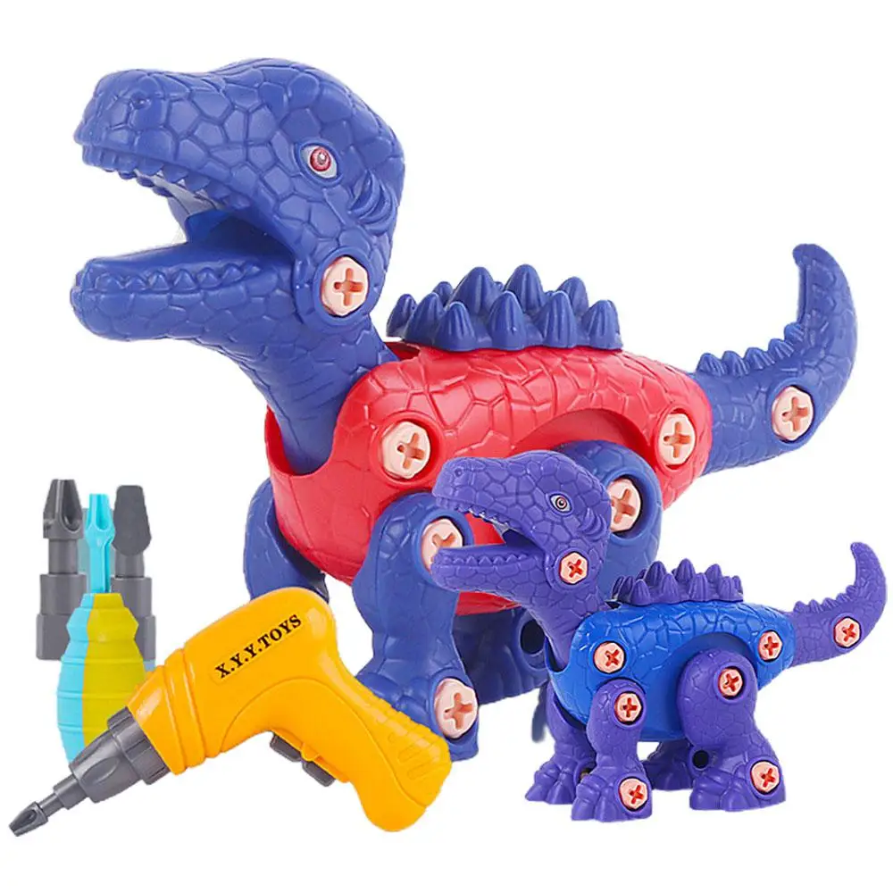 Juego de desmontaje de dinosaurio, combinación de tuerca de tornillo, modelo de dinosaurio, juguete educativo para niños, regalo para niños