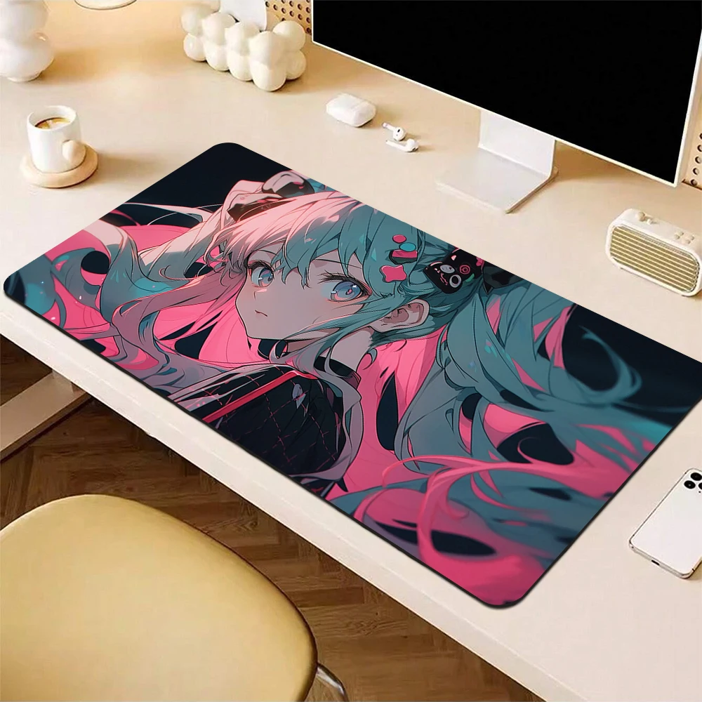 

Large Mousepad Gamer Computer Gaming Mouse Pad Cute Anime Girl Mouse Mat XXL Big Office Desk Mat Non-Slip Otaku Big Keyboard Pad