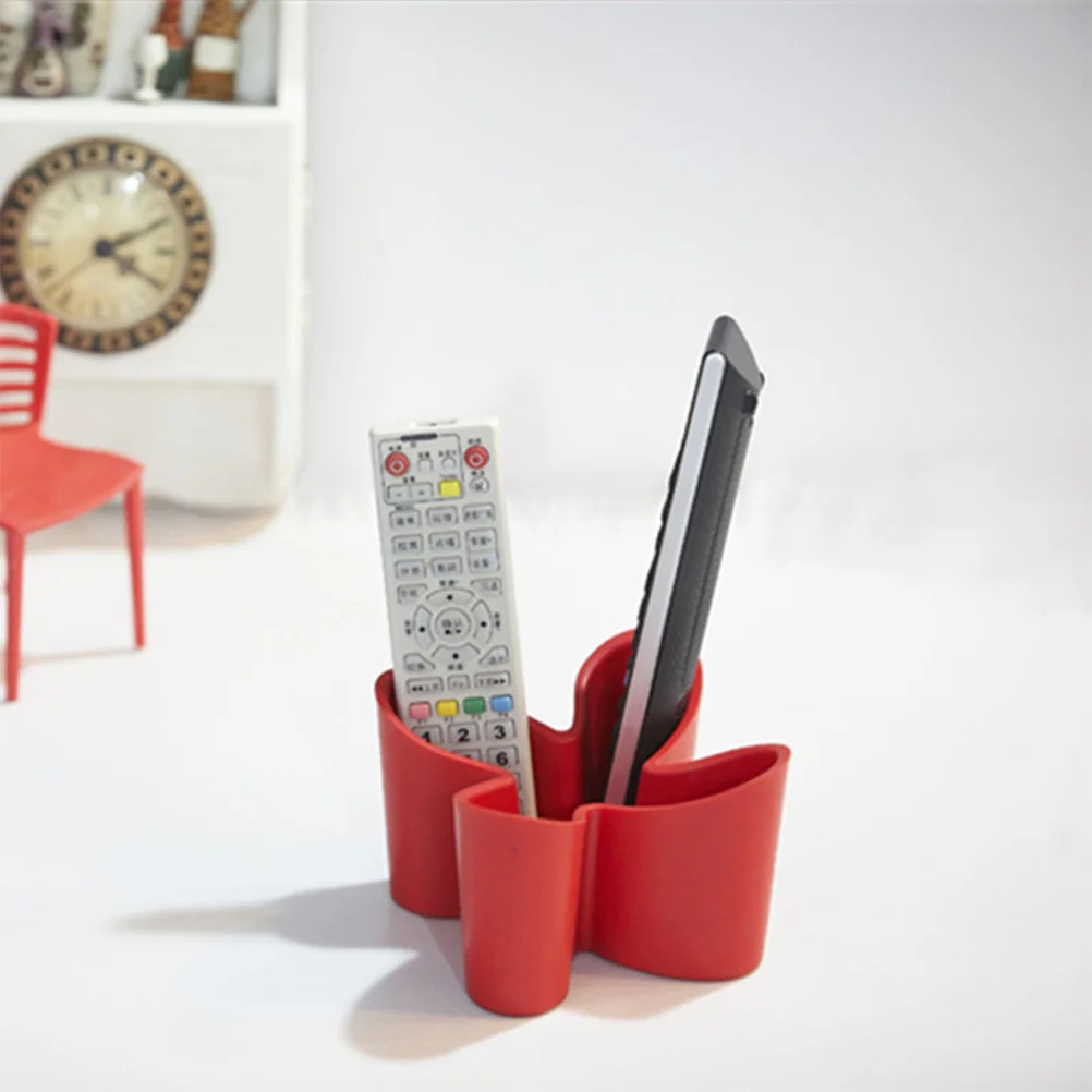 

Многофункциональный настольный органайзер с 4 отделениями, пластиковый лоток для канцелярских принадлежностей, косметики, телефона, пульта дистанционного управления, красный