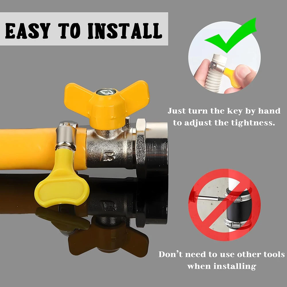 30pcs finger rotating hose clamp combination kit 5/16 "1-1/8"(8-29mm) key type stainless steel hose clamp suitable for pipelines