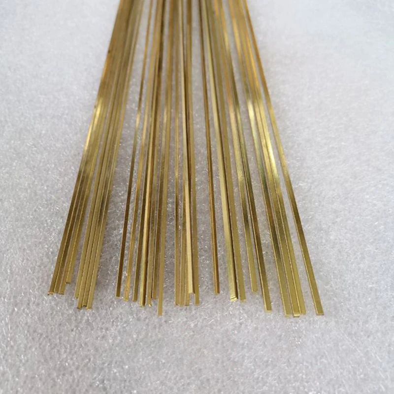 1-4Pcs Length 500mm Brass Square Bar 1x1/1.5x1.5/2x2/3x3/4x4/4.5x4.5/5x5/6x6-25x25mm Thin Small Square Decorative Copper Bar