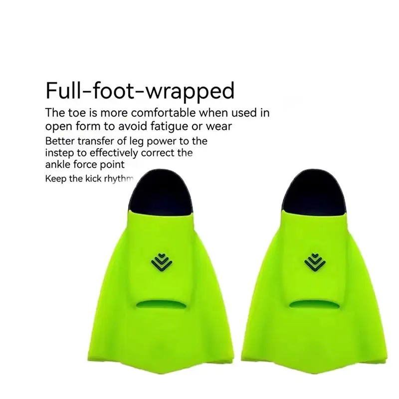 【Price Drop !!】Professional Adult Children Swimming Training Fins Silicone Short Freestyle Diving Assistance Fin