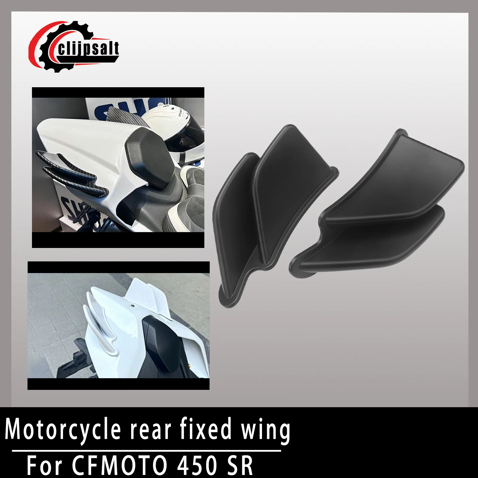 

Motorcycle ABS rear wing fairing injection molded parts, for CFMOTO 450SR/450-SRS 2022 2023 2024 2025 model rear wing fairing