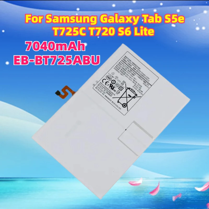 

7040mAh Battery EB-BT725ABU for Samsung Galaxy Tab S5e T725C T720 S6 Lite SM-P610 P615C Tablet Battery Replacement