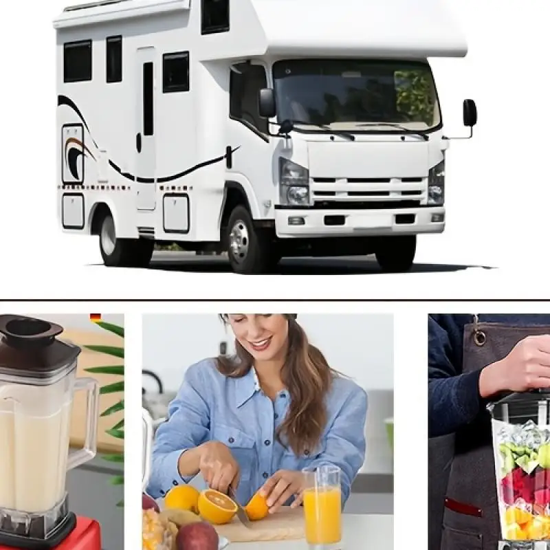 

Multifunctional Red RV Blender with Wall Breaker, Ice Crusher, 110V-130V, PP Material, Perfect for Cooking & Grinding