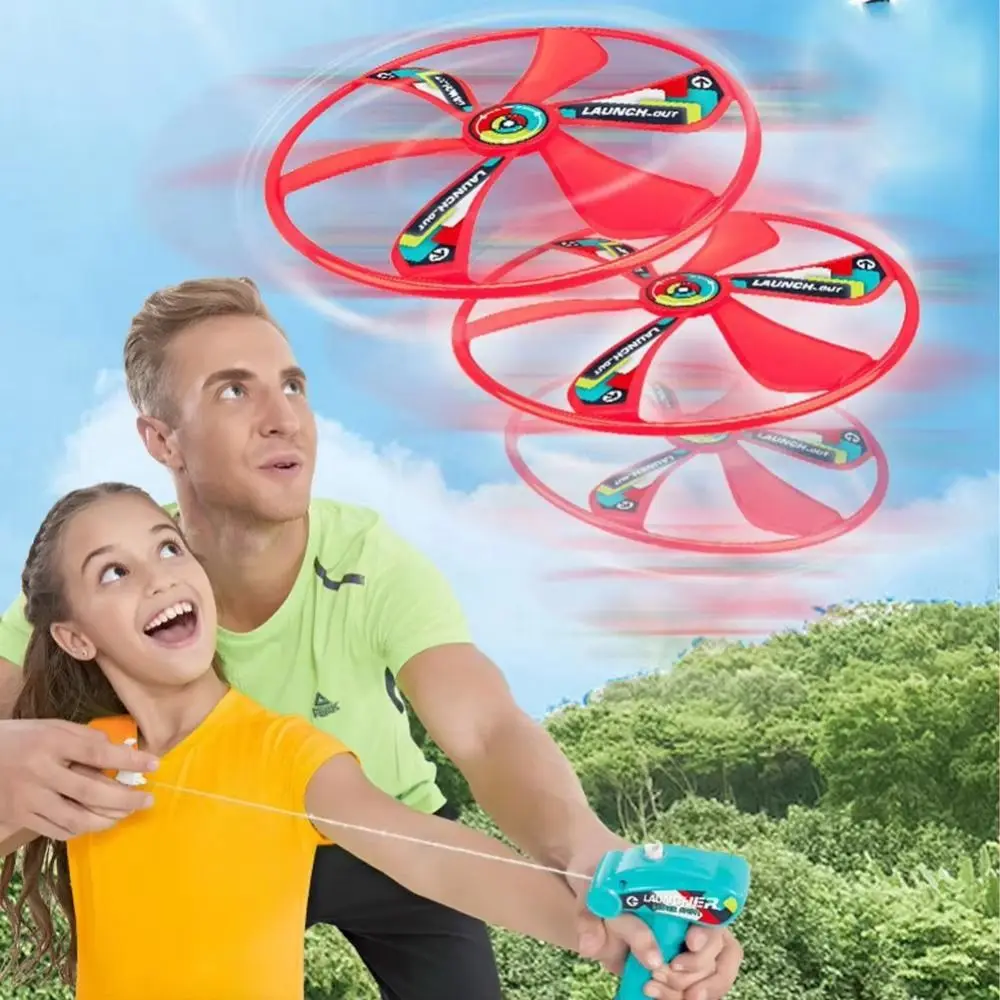 

Launcher Spinner Pull Flying Ripcord Atmosphere Prop Rotating Ripcord Sky Spin Toys Cartoon Educational Dragonfly Toy