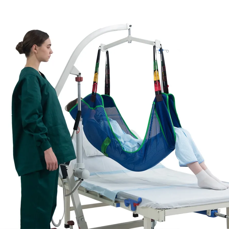 

Full Body Mesh Material Hoyer Transfer Lift Sling Mesh Commode Patient Lift Sling With Head Support Use for transferring patient