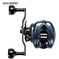 SOLOKING ASHMOON Legierung Baitcastingrolle 12+1BB 6KG Power Long Handle BFS Rolle/Allzweckrolle/Meeresangelrolle