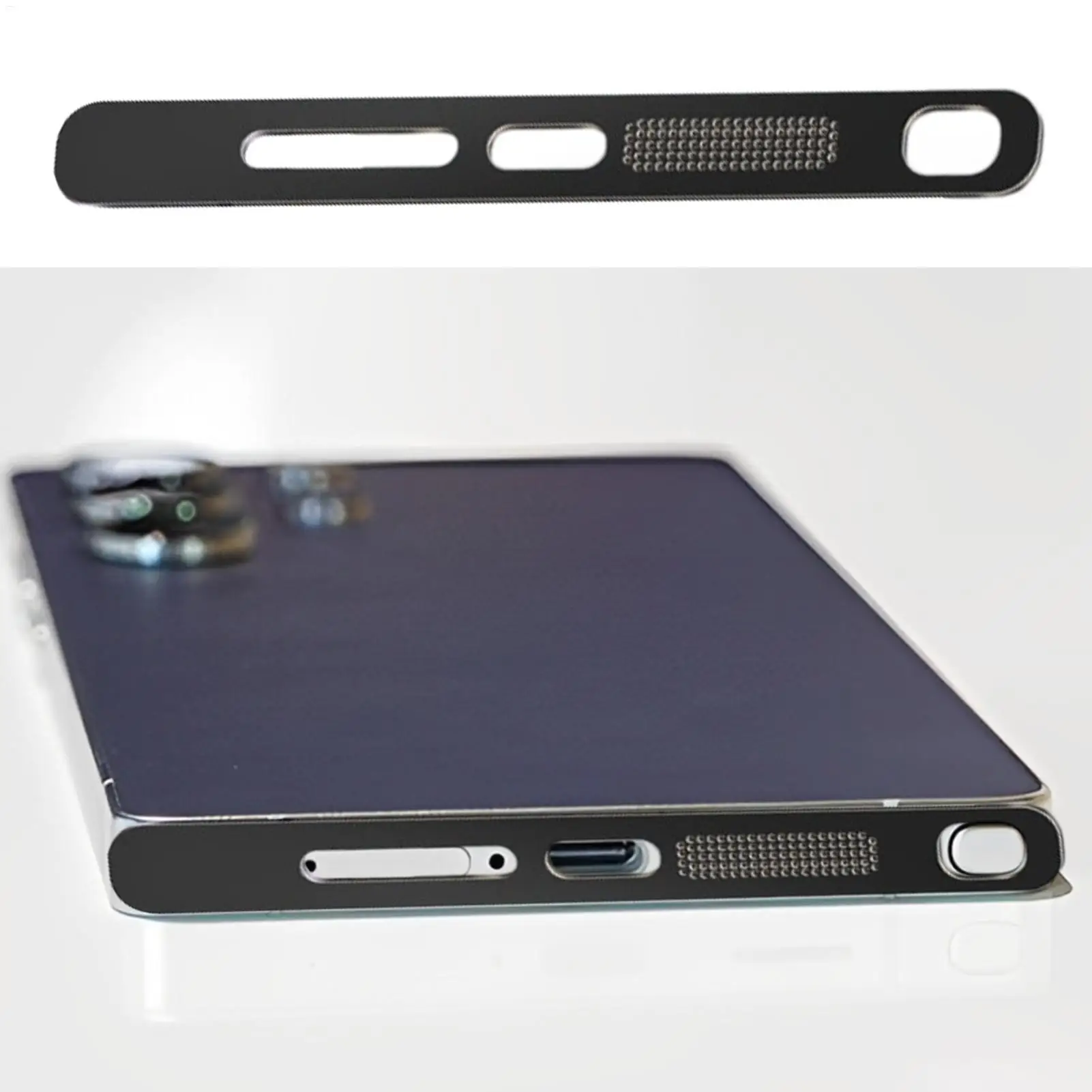 삼성 S24 울트라 폰 스피커 스티커 금속 방진 커버 2개 휴대폰 충전 포트 스크래치 방지 스티커