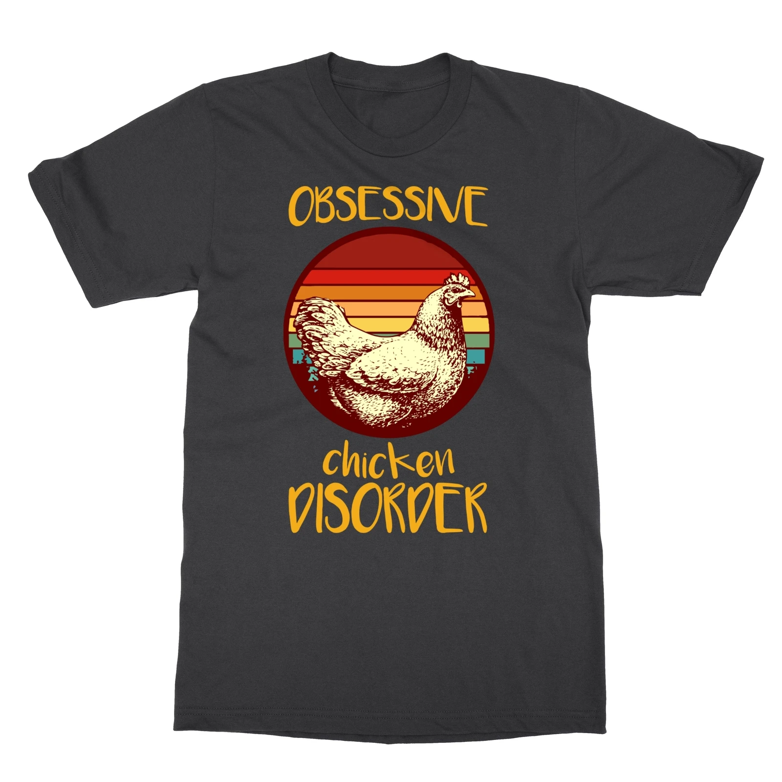Sunset Obsessive chicken disorder OCD Men's T-Shirt