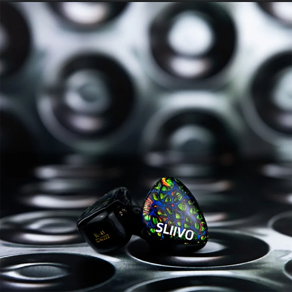 SLIIVO SL41 MK2 IEM 1DD+4BA Hybrid Technology In-Ear Headphones 10 Drivers Hifi In-Ear Monitor  2-Pin Balanced Plug