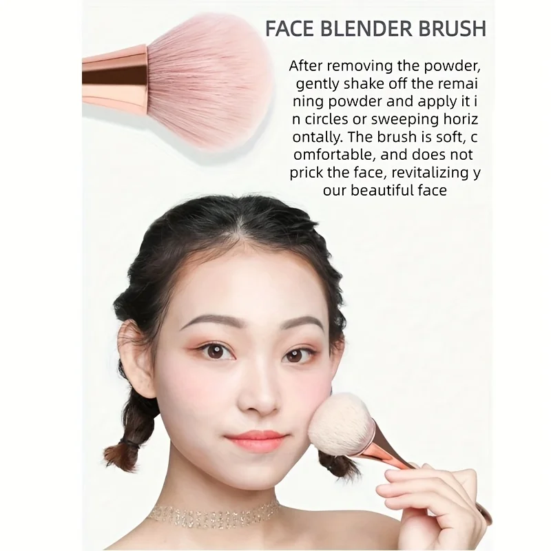 1pcs small waist loose powder puff makeup brush soft hair super soft fine hair powder free shaping high gloss powder blusher bru
