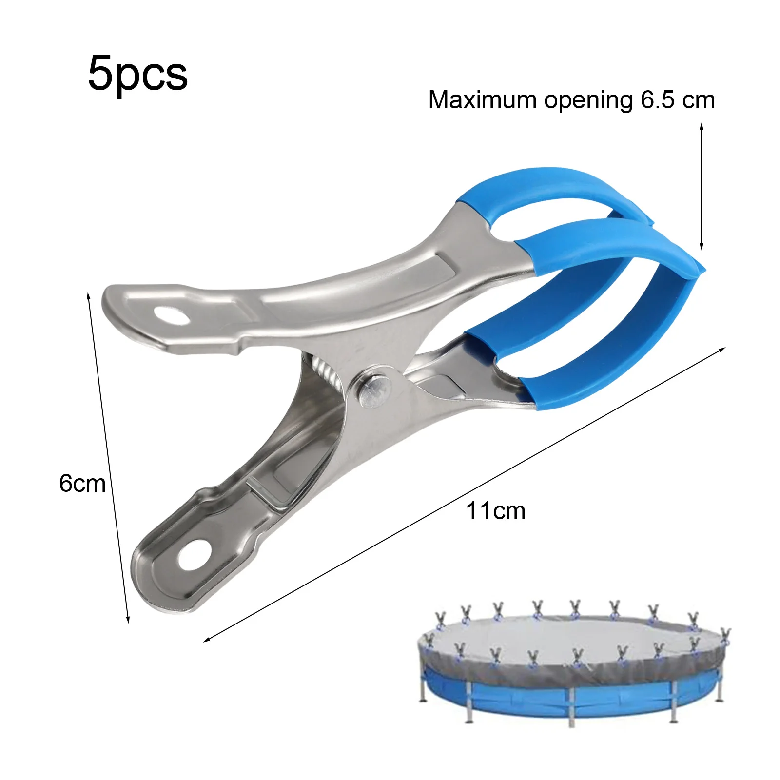 Versatile Metal Clamps Metal Clips For Pools Enhanced Weather Resistance Multi-Purpose Use Strong Hold Pool Covers