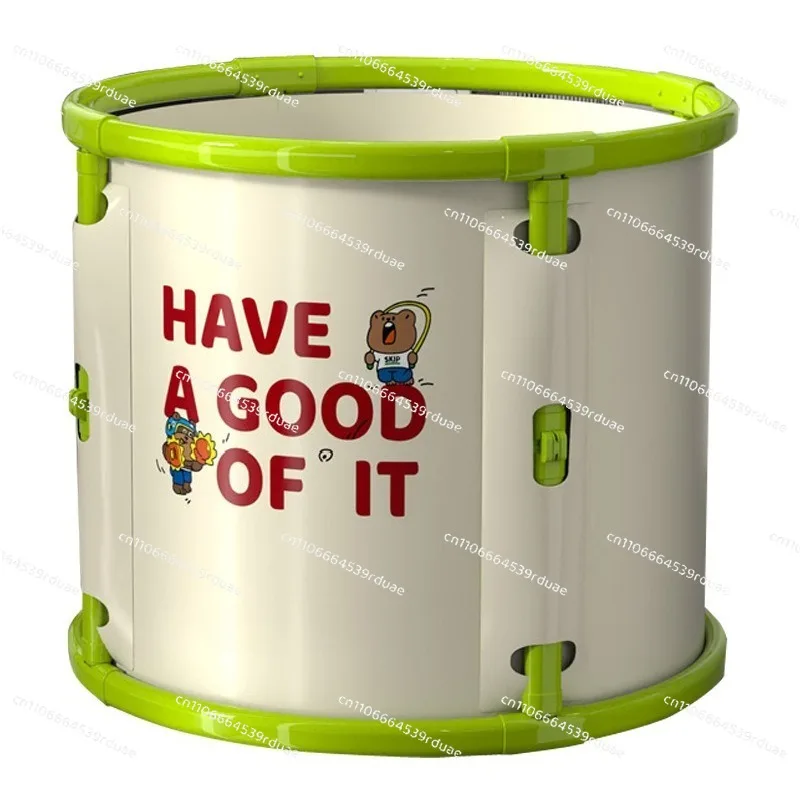 

Adult household folding bath bucket thickened plastic children's bidet adult single tub with lid
