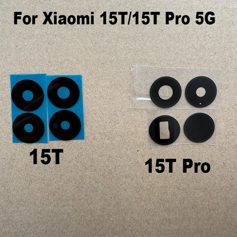For Xiaomi 15T / 15T Pro 5G Back Camera Lens Rear Glass With Adhesive Sticker Replacement