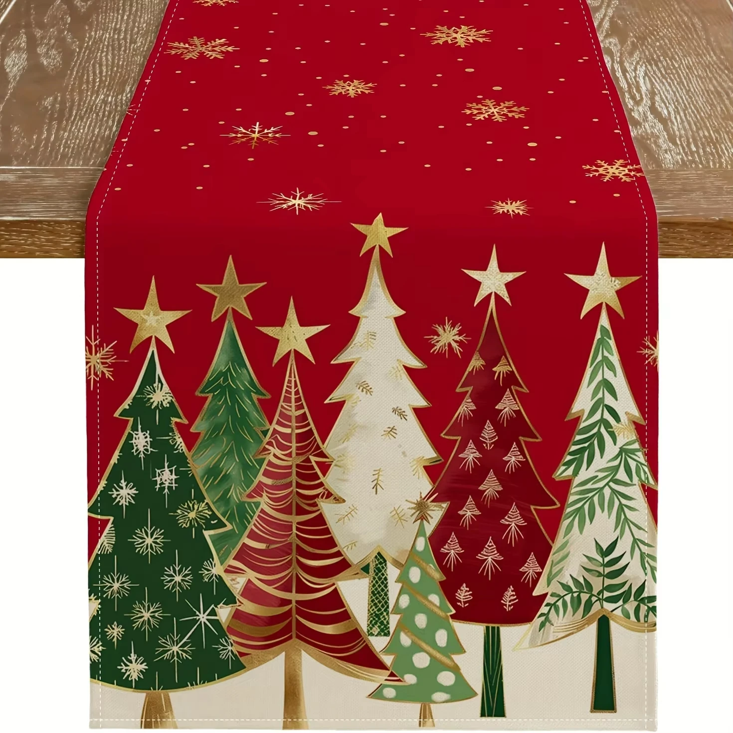 

Rectangular cotton linen Christmas tablecloth,table flag,Christmas table decoration,waterproof and stain resistant,restaurant
