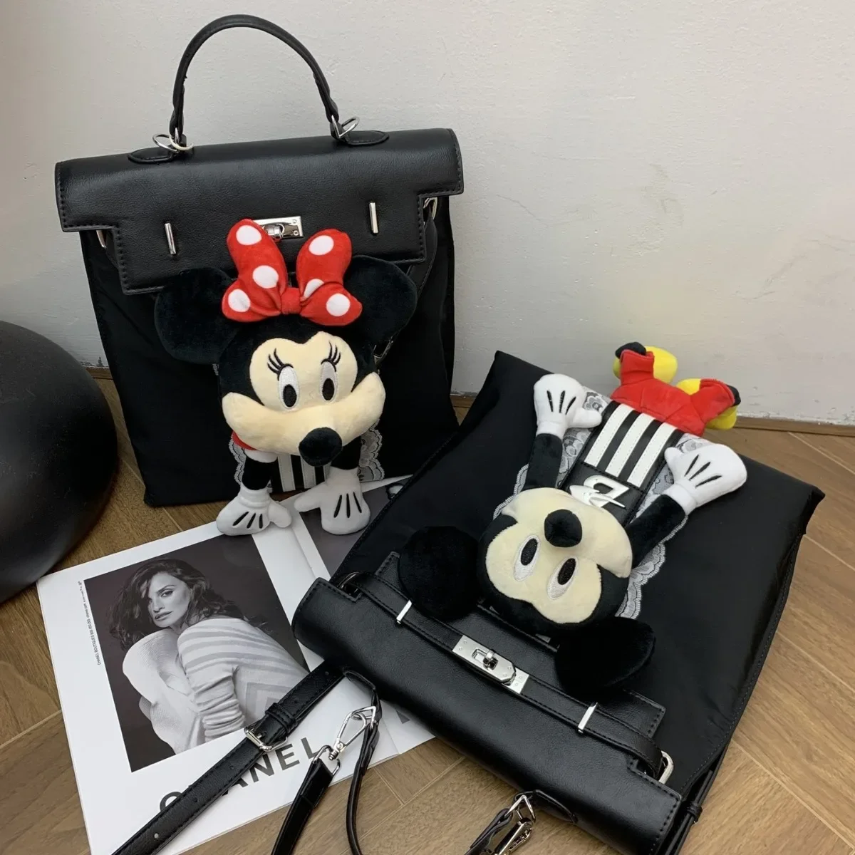 Disney Purses and Handbags Mickey Dolls Shoulder Bag High-capacity Crossbody Bags for Women Cute Cases Korean Fashionable Pouch