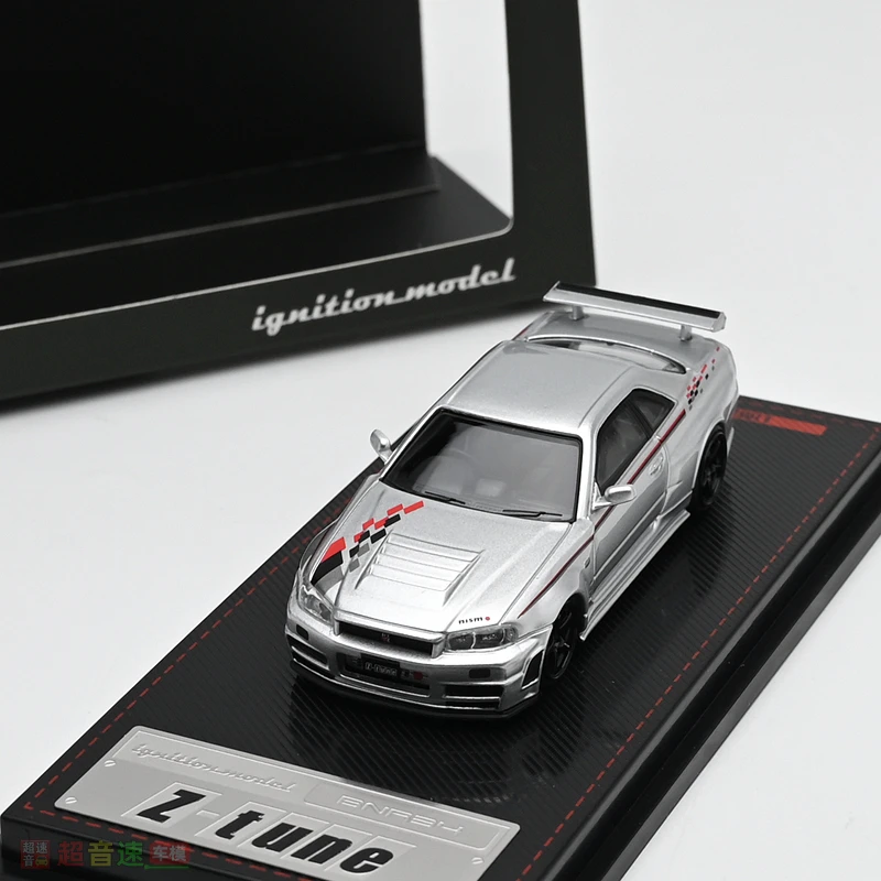 IG 1:64 Nismo R34 GTR Z TUNE gegoten simulatie legering automodel, kerstcadeau speelgoed voor jongens, verzamelornament voor volwassenen.