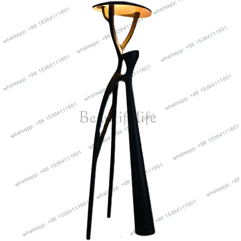Nordic style hotel lobby floor-to-ceiling exhibition hall shopping mall villa living room resin humanoid tree branches