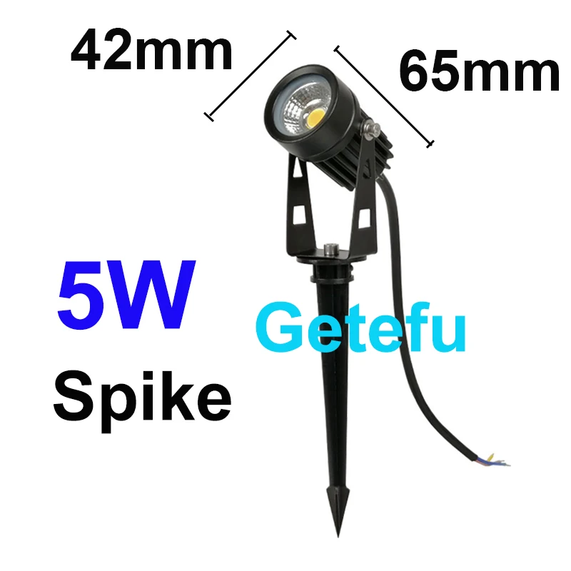 10PCS Wasserdichte spike Landschaft led Rasen licht 12V 110V220V Landschaft Spot Licht IP65 außen led spike licht 3w 5w garten lampe