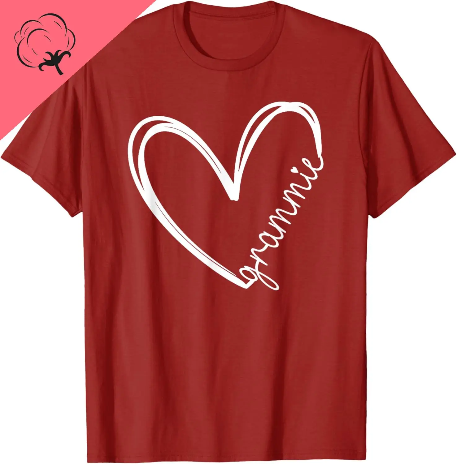 Funny Grammie Heart for Grandma Mother Day Women T-Shirt Print Original Design Gifts T Shirts Camiseta Hombre