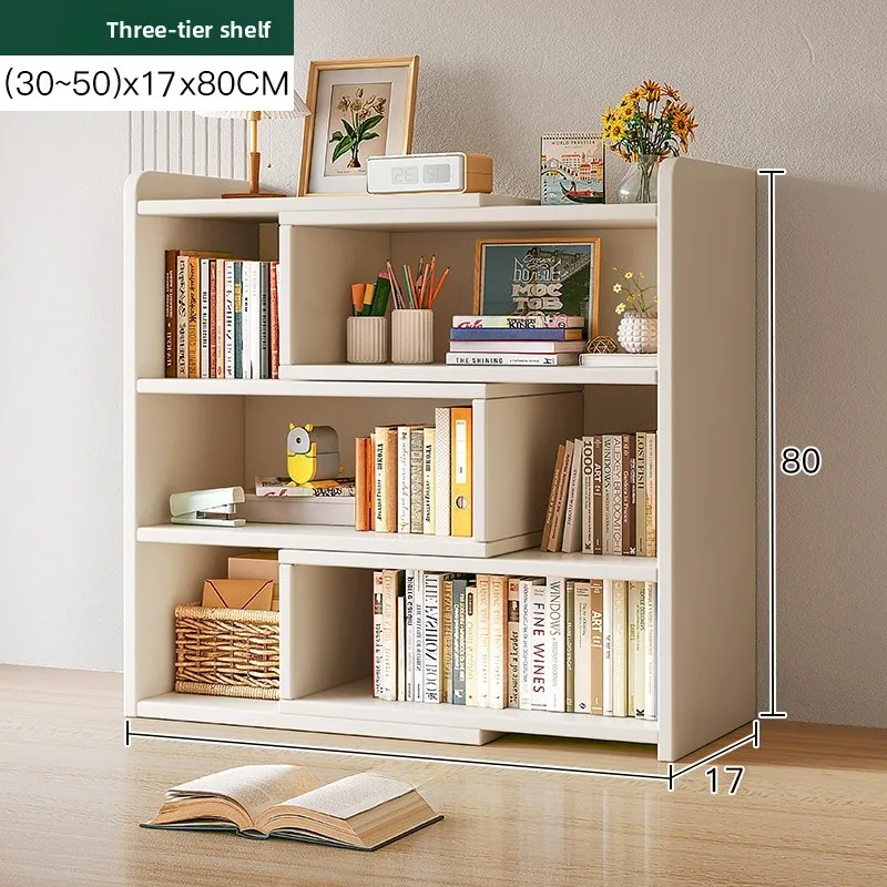 Modern Minimalist Desktop Bookshelf Multi-Layer Storage Rack Office Simple Cabinet Home Student Small Bookcase Organizer image 3