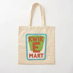 Kwik E Mart Simpsons Logo Cotton  Canvas Bag Printed Designer Grocery Shopper Casual Tote Fashion Unisex Reusable Fabric