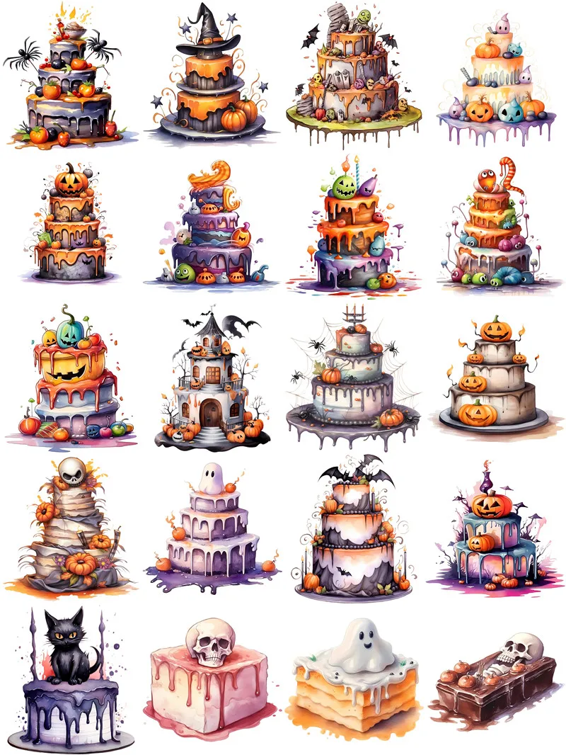 Halloween cake Stickers Crafts And Scrapbooking stickers kids toys book Decorative sticker DIY Stationery