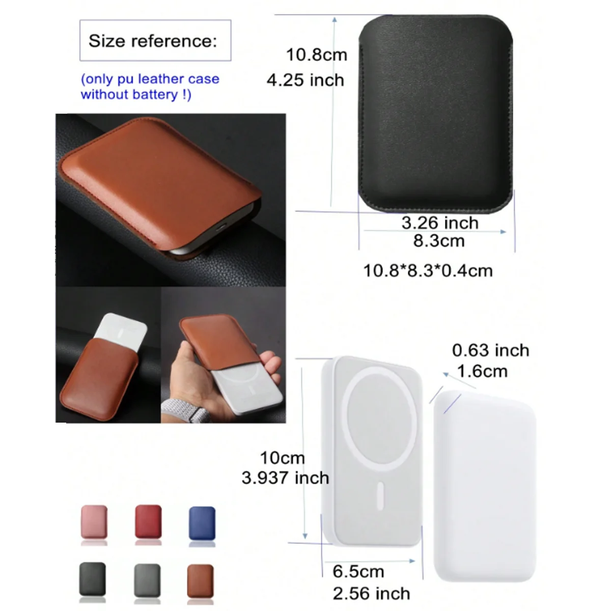 Funda de cuero con funda para  - Power Banks reseña y precio