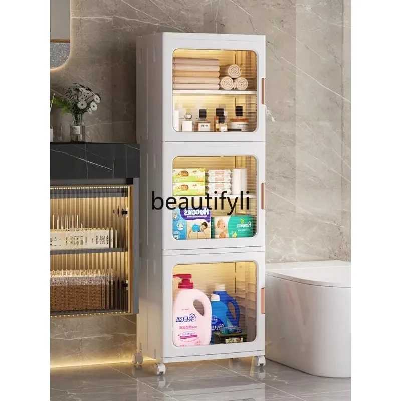 

D2520 Bathroom rack toilet crevice storage cabinet, locker, toilet narrow crevice storage cabinet, free installation of narrow c