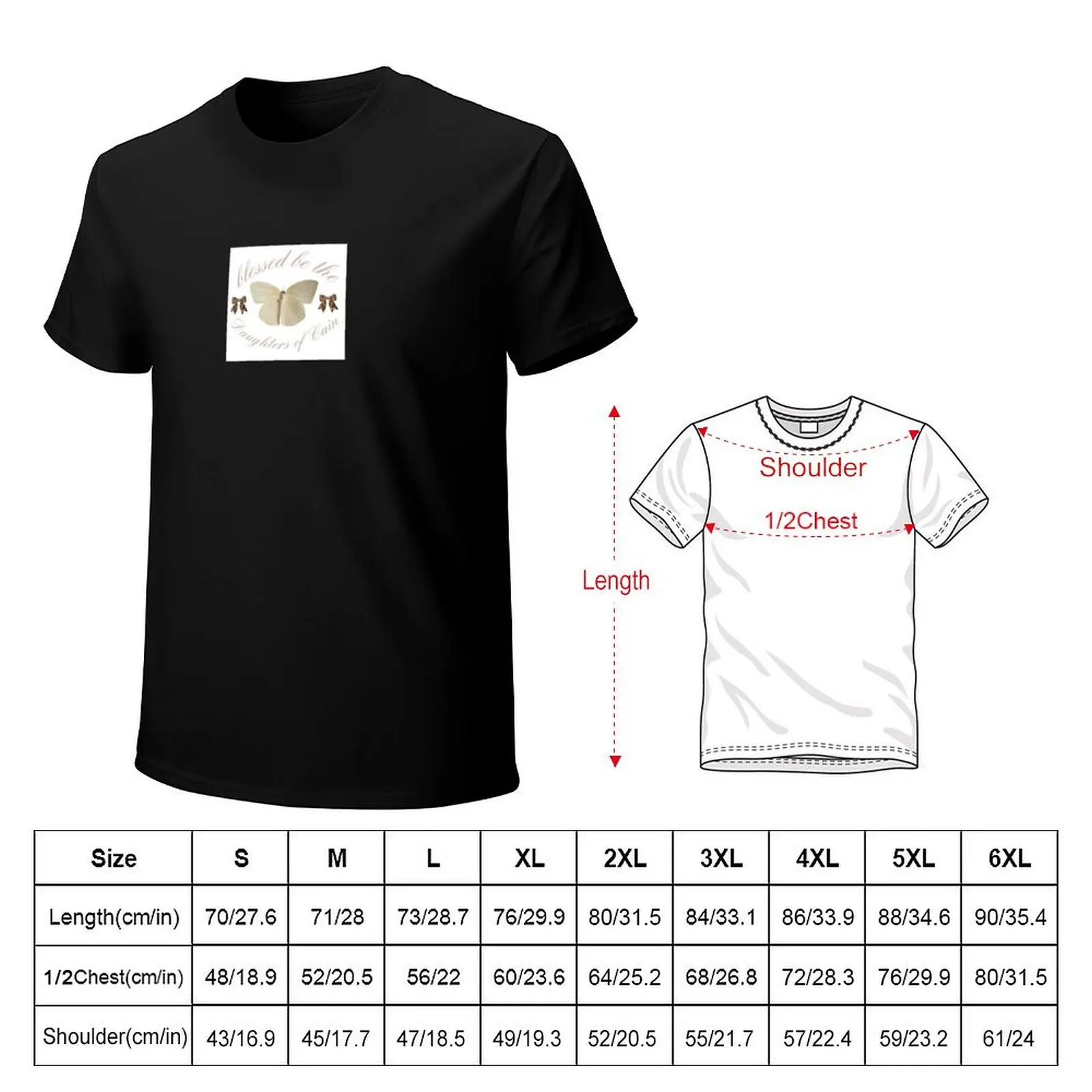 Ethel Cain, “blessed be the daughters of cain” coquette moth T-Shirt Casual Loose Short Sleeve Tee for Men
