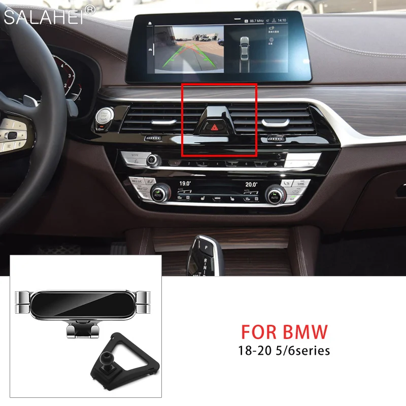 

Gravity Stand In Car Mobile Phone Holder GPS Support For BMW 5 6 Series GT G30 G31 G32 For Iphone Xiaomi Samsung Huawei