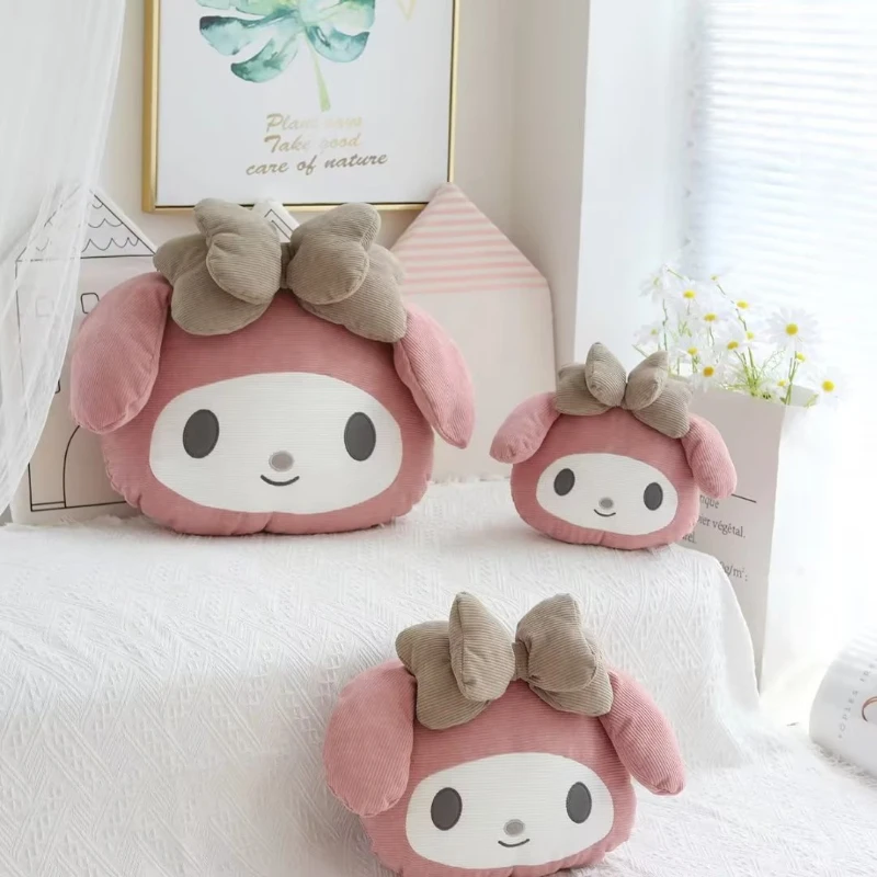 Big Size Sanrioed Hello Kitty Plush Pillow Kuromi Melody Cinnamoroll Kt Cat Stuffed Cushion Sofa Cushion Girl Gift Anime Toys