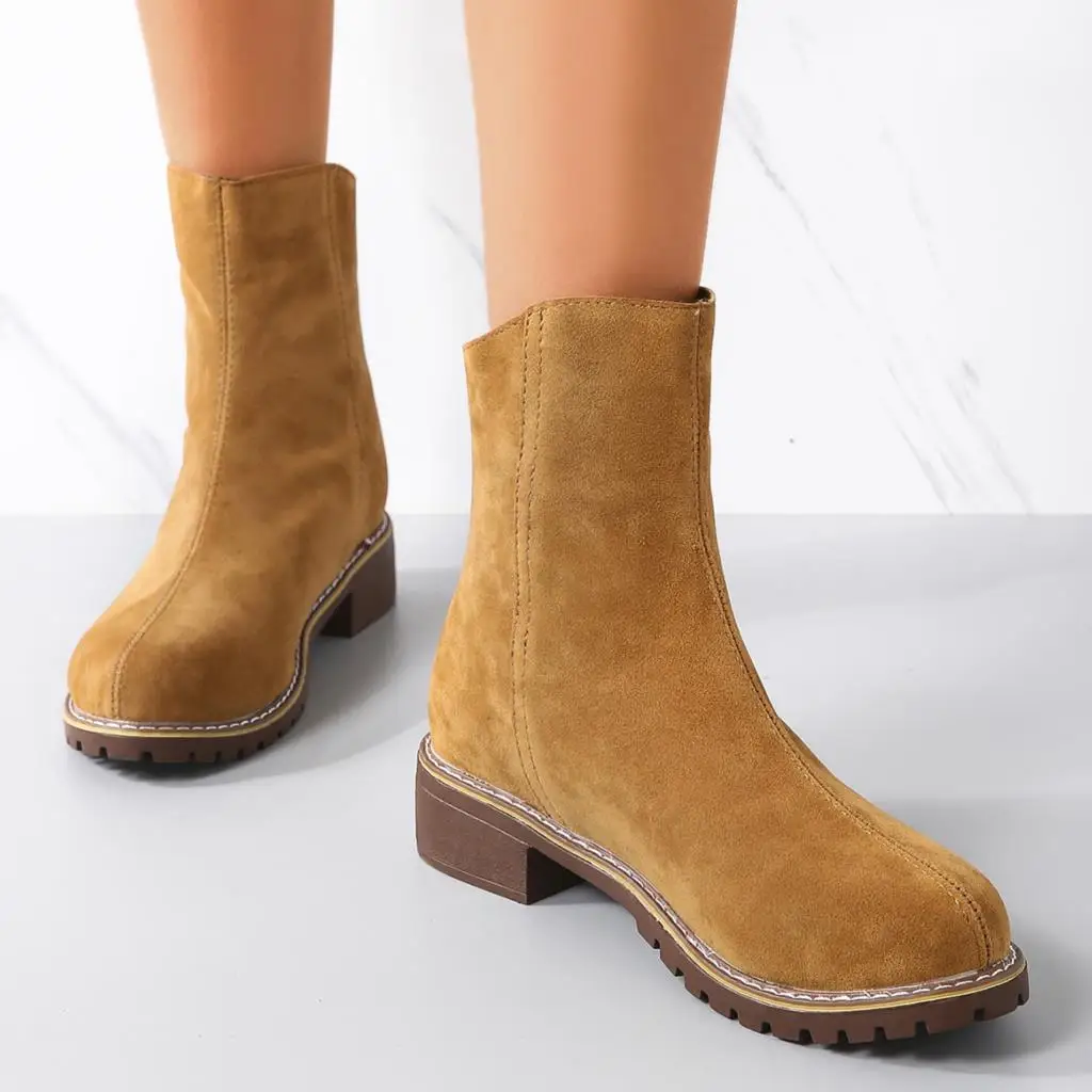 

Красивые Новые матовые ковбойские сапоги в западном стиле, женские модные короткие сапоги Челси, женские сапоги с острым носком