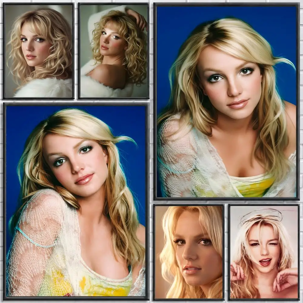 Singer Britney Spears Poster Poster Wall Sticker Waterproof Self Adhesive HD Art  Bedroom Bar Decor